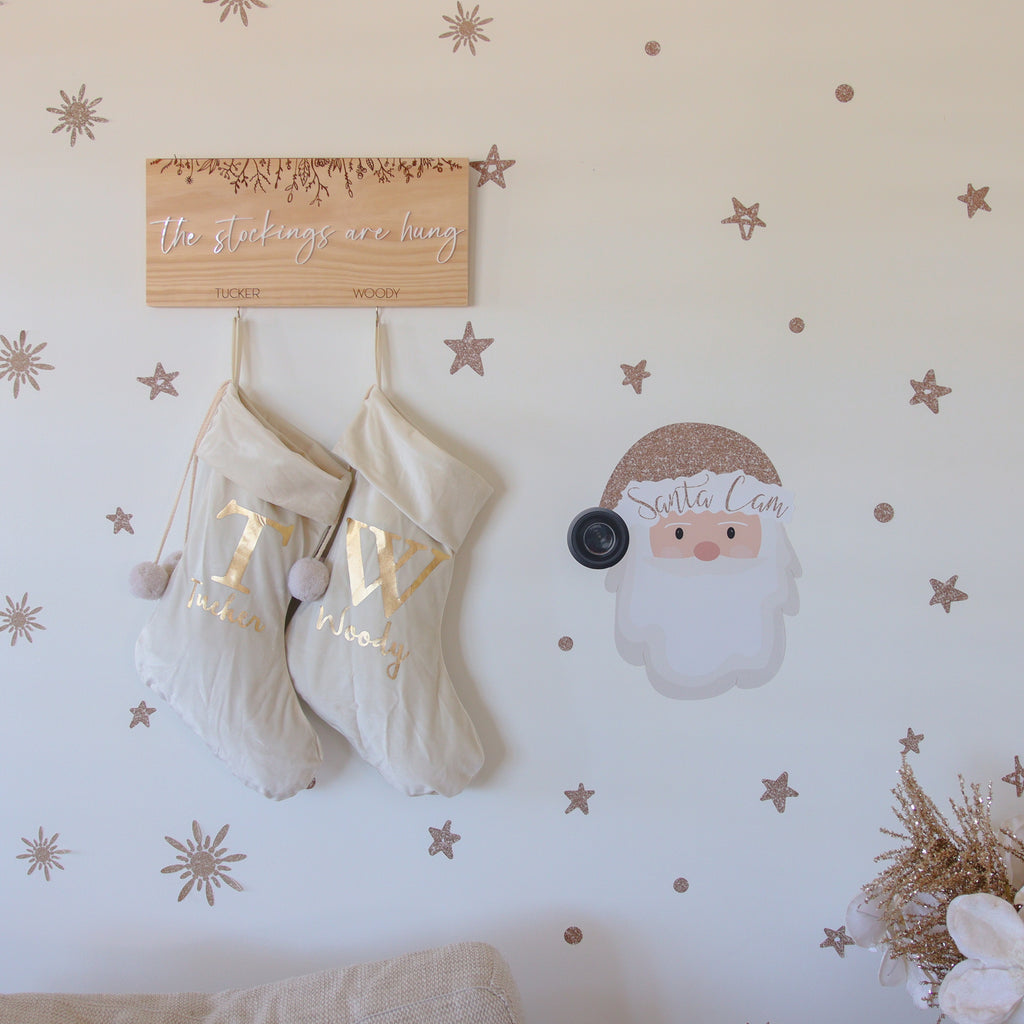 Santa Cam Christmas Wall Decals