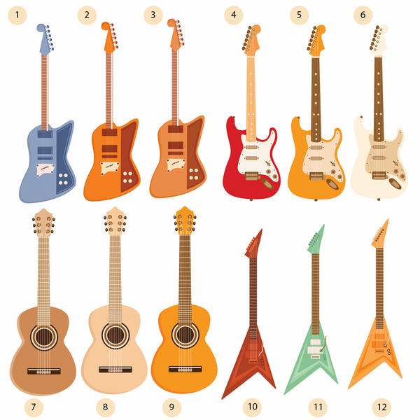 Guitar Wall Decals