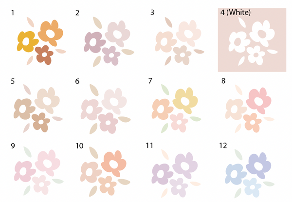 Mini Vintage Flower Decals