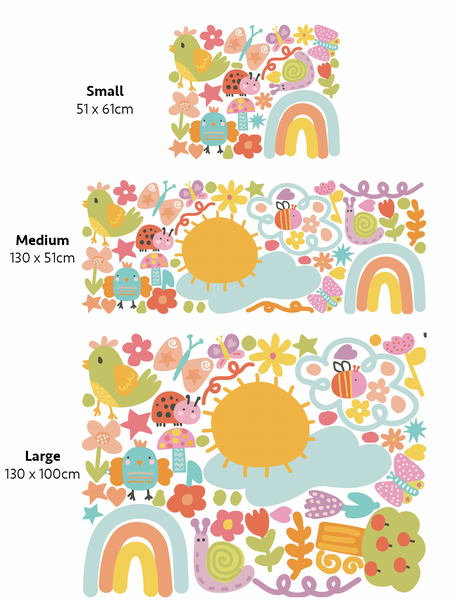 Colourful Garden Wall decals