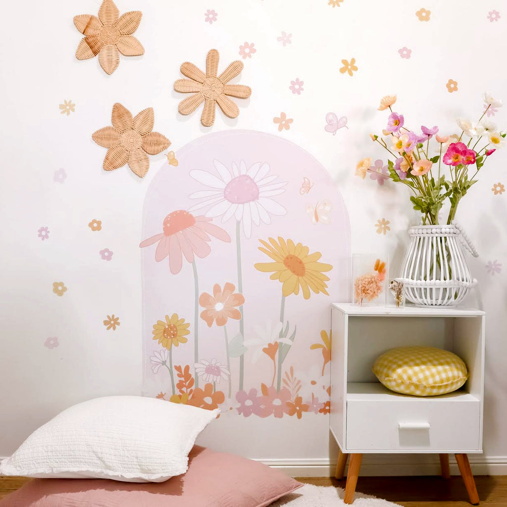 Medium and Large Floral Arch Wall Decals