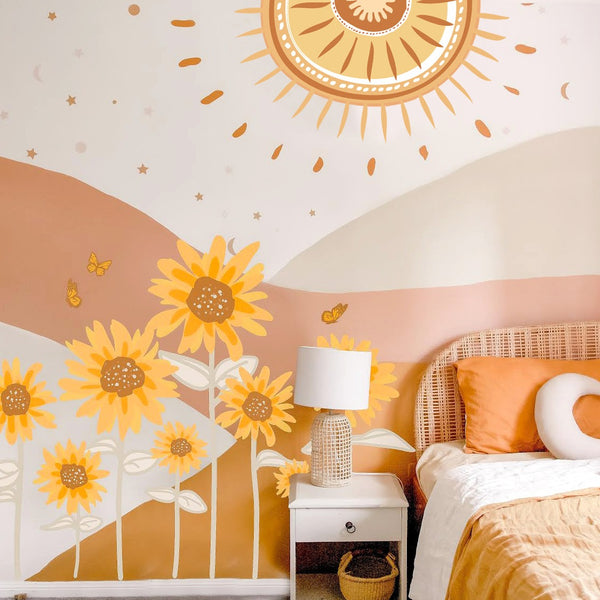 Large Half Sunshine Wall Decal