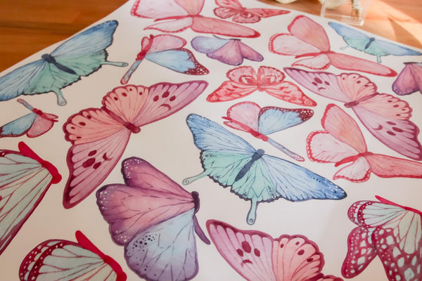 Watercolour Butterfly Wall Decals