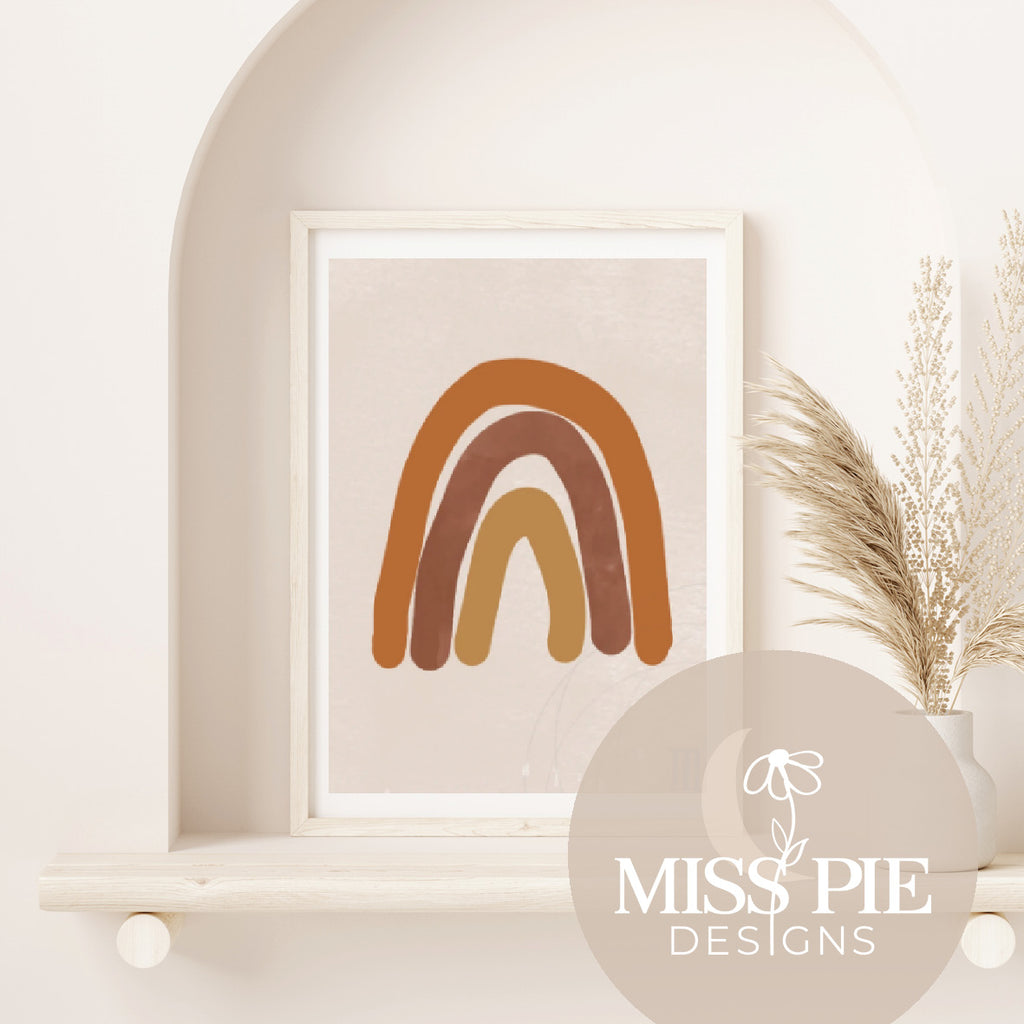 Earthy Rainbow Nursery Print
