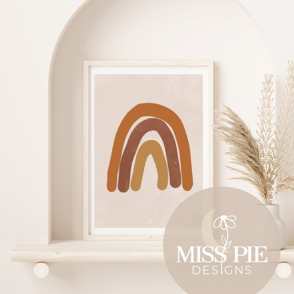 Earthy Rainbow Nursery Print