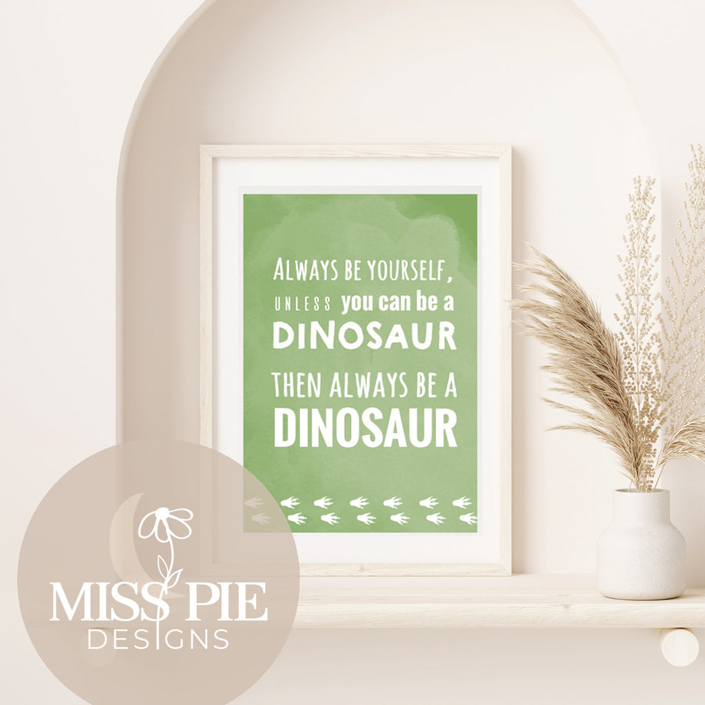 Green Dino Print