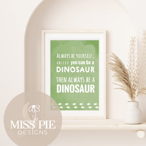 Green Dino Print