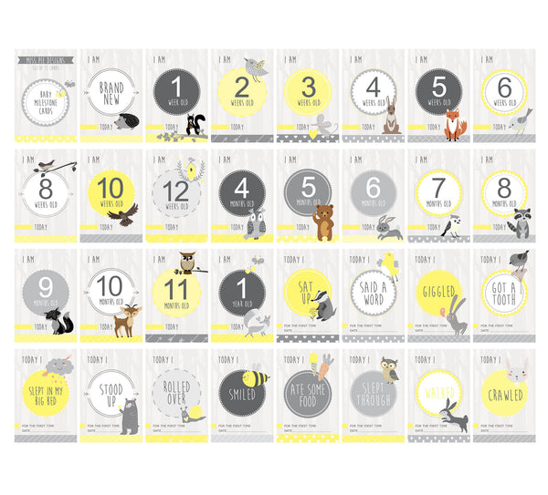 Baby - Yellow Milestone Cards
