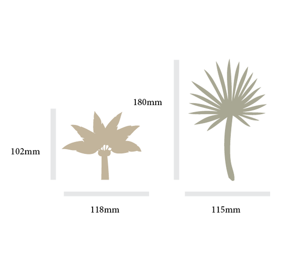 Medium Boho Palm Decals