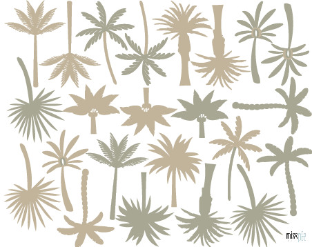 Medium Boho Palm Decals