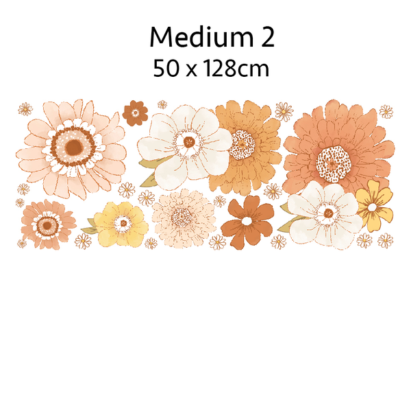 Floral Vibes Decals Medium and Large