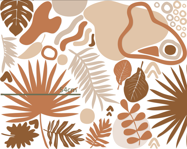 Earthy Leaf Wall decals