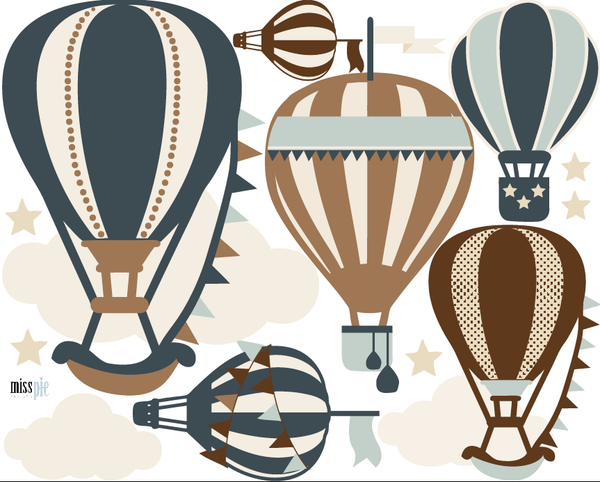 Hot air balloon Wall Decals