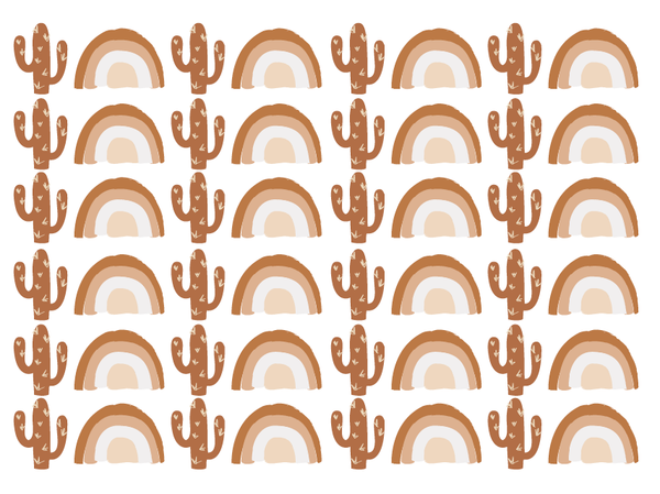 Mini Rainbow and Cactus Decals