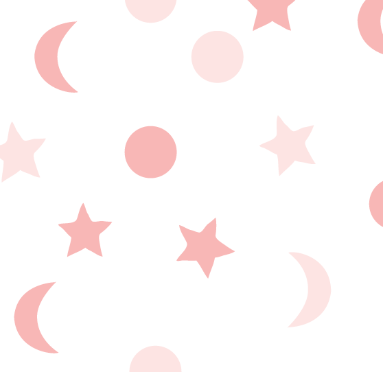 Pink Stars and Moon Wall Decal