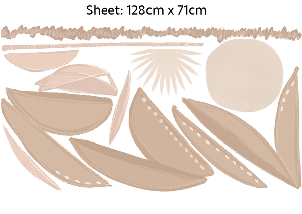 Boho Large Palm Tree Wall Decals