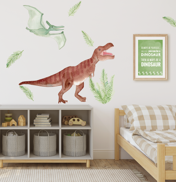 Watercolour Dinosaur Wall Decals