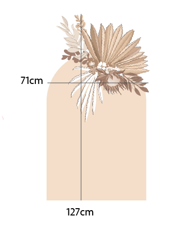 Dried flower arch - Tan
