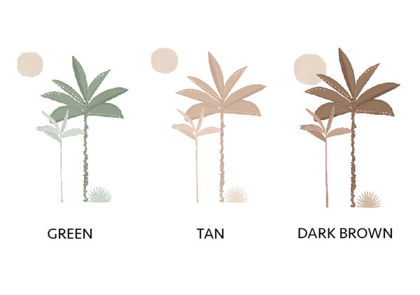 Boho Large Palm Tree Wall Decals