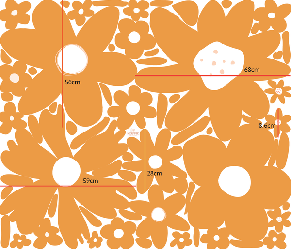 Giant flower Decals