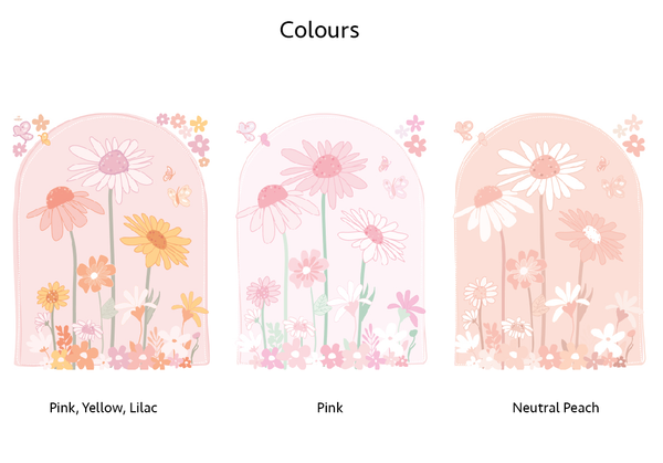 Medium and Large Floral Arch Wall Decals