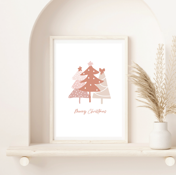 Free Pink Christmas Digital Print