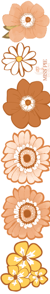 Floral Vibes Decals Medium and Large