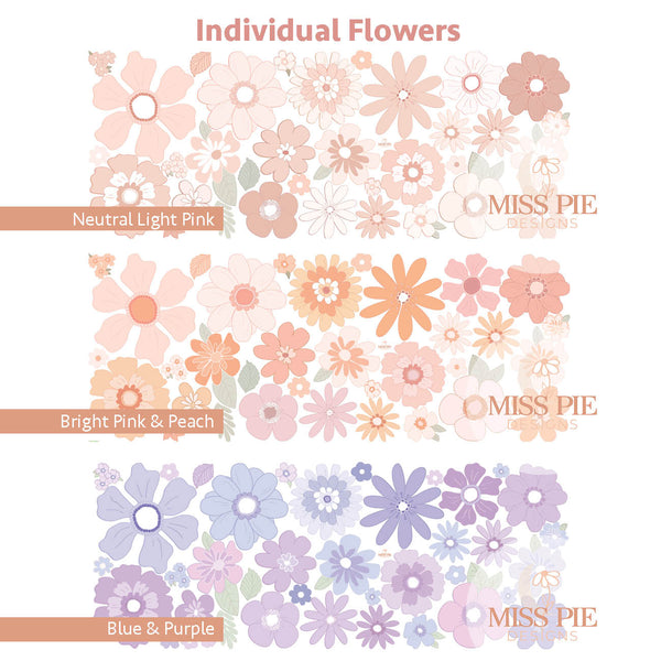 Bonnie Flower Wall Decals (Multiple Colours)