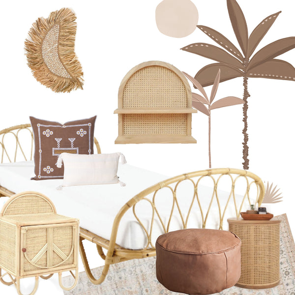 Boho Large Palm Tree Wall Decals