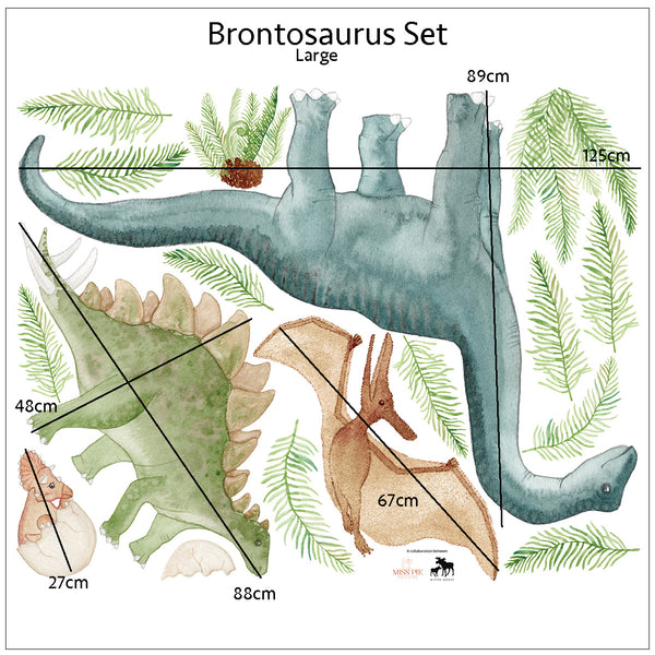 Watercolour Dinosaur Wall Decals