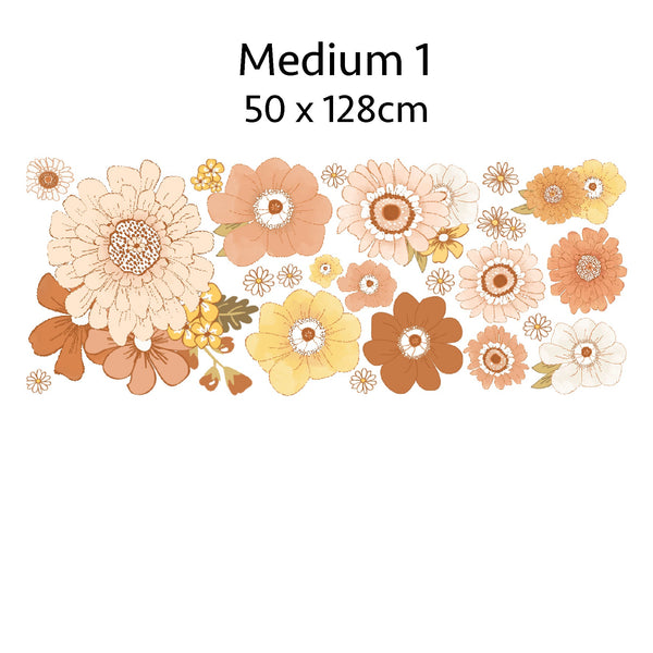 Floral Vibes Decals Medium and Large