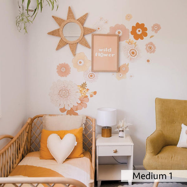Floral Vibes Decals Medium and Large