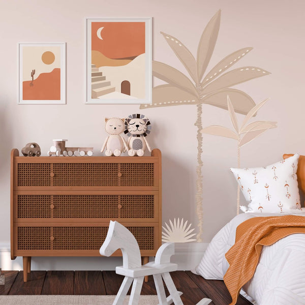 Boho Large Palm Tree Wall Decals