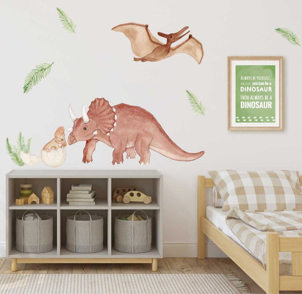 Green Dino Print