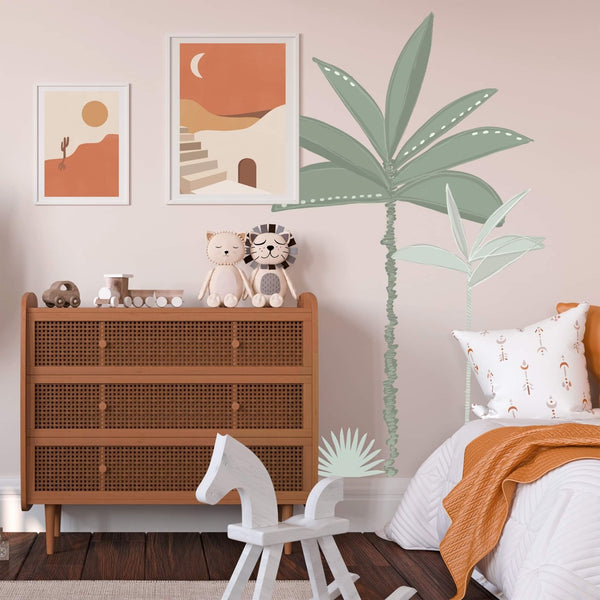 Boho Large Palm Tree Wall Decals