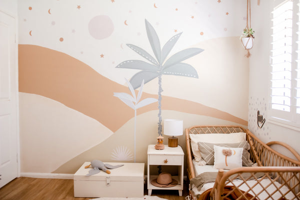 Boho Large Palm Tree Wall Decals