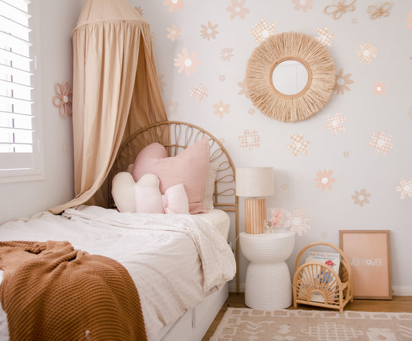 Gingham Flower decals