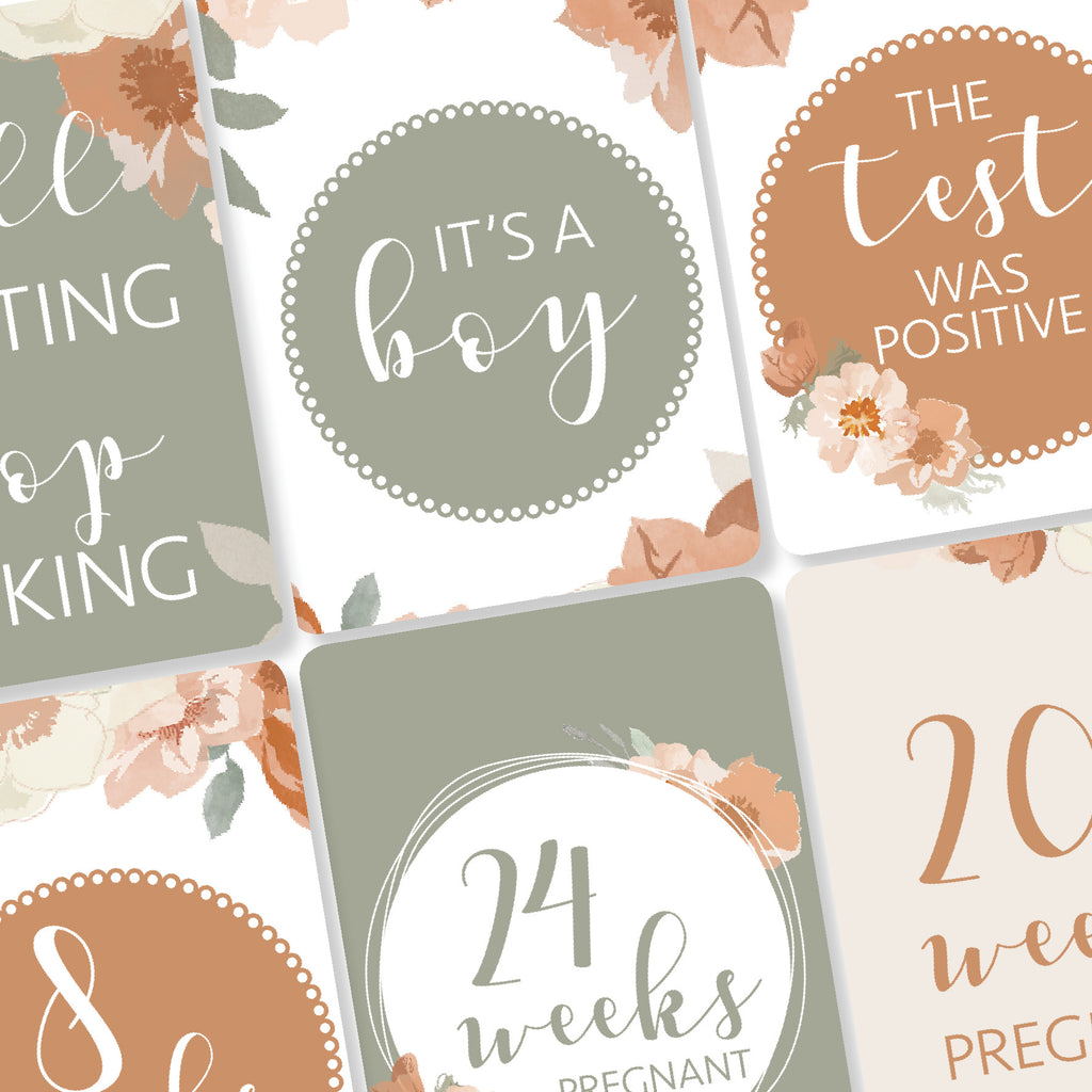 Pregnancy Milestone Cards - Autumn