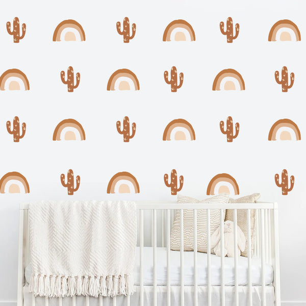 Mini Rainbow and Cactus Decals
