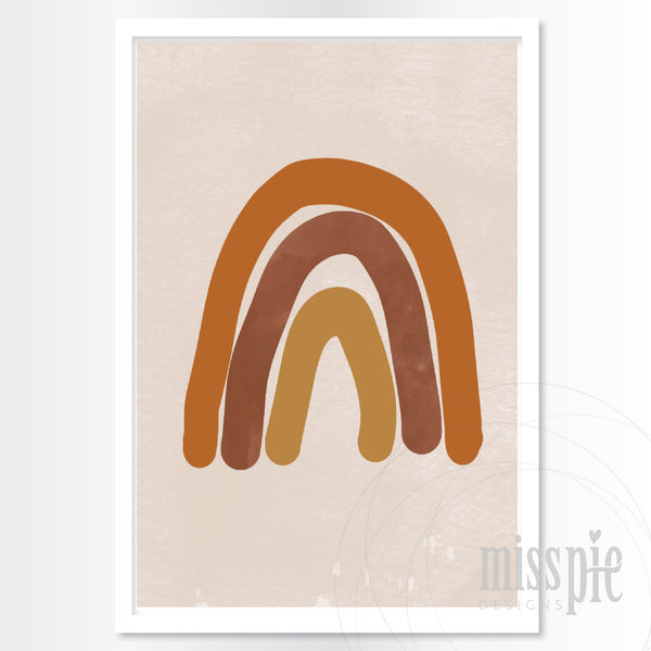 Earthy Rainbow Nursery Print