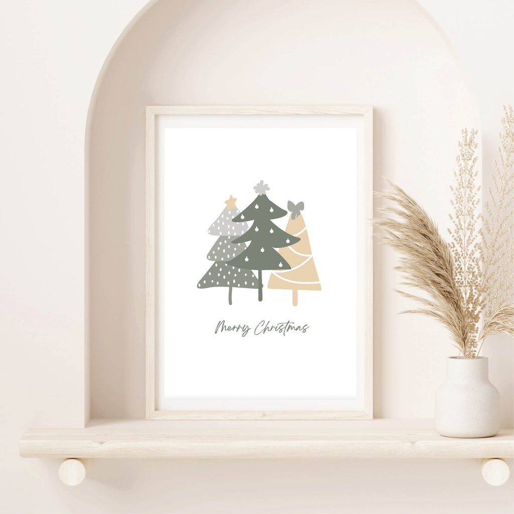 Free Green Christmas Digital Print