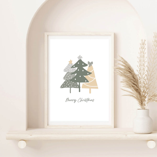 Free Green Christmas Digital Print