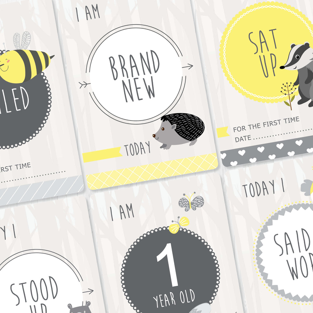Baby - Yellow Milestone Cards