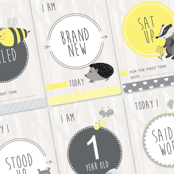 Baby - Yellow Milestone Cards