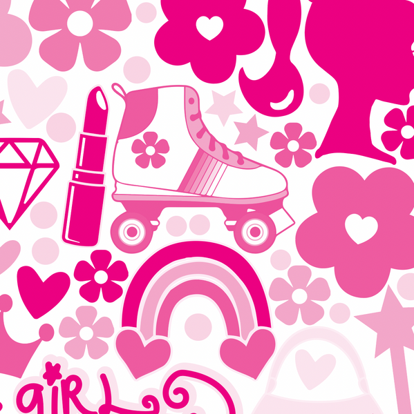 Pink Girl Power Decals