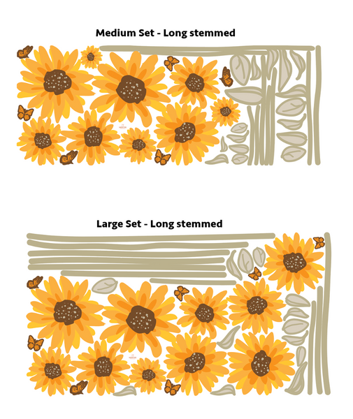 Sunflower Decals- Long Stemmed