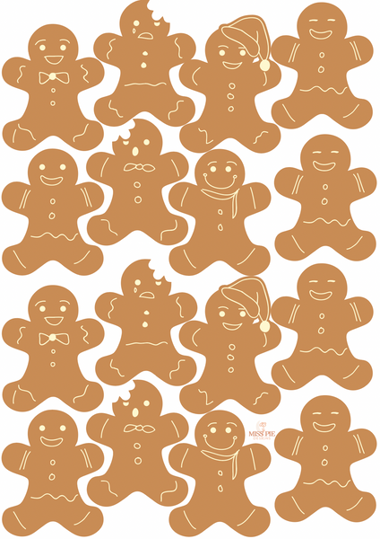 Gingerbread Men Wall Decals