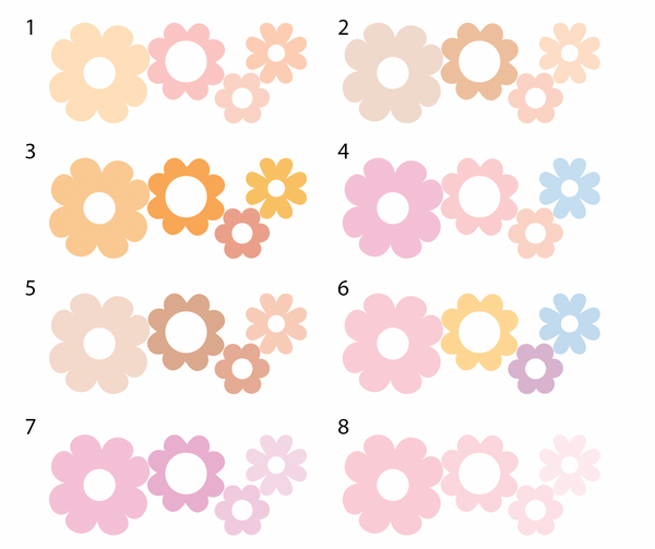 Colour Burst flower Decals