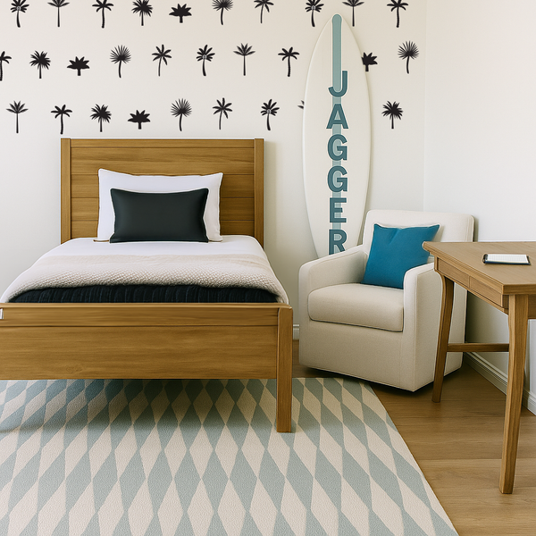 Black Mini Palm Decals