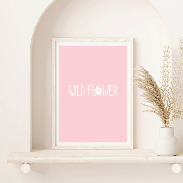 Pink Pastel Vibes Wild Flower Print